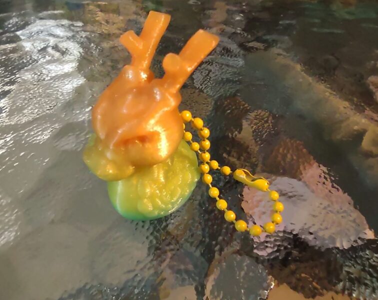 Mazais krāsainais pūķītis ar bumbiņķēdīti