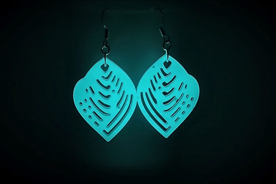 Rombveida lapiņu auskari 